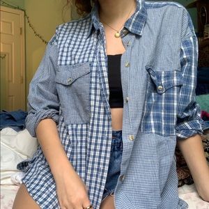 VINTAGE plaid button down